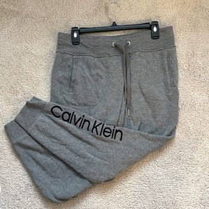 Calvin Klein sweatpants.
